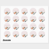 Sticker vintage Rustic Peach Engagement Party (Feuille)