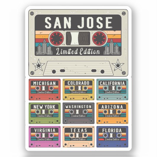 Sticker Vintage San Jose (Recto)