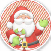 Sticker Vintage Santa Claus Christmas Art (Recto)