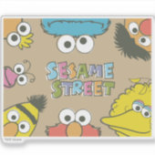 Sticker Vintage Sesame Street Pals (Devant)