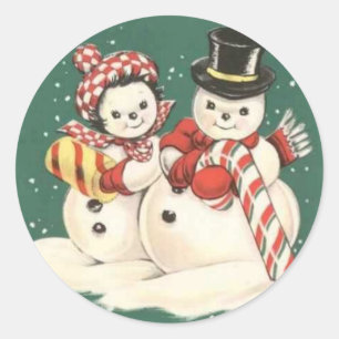 Sticker vintage Snowman