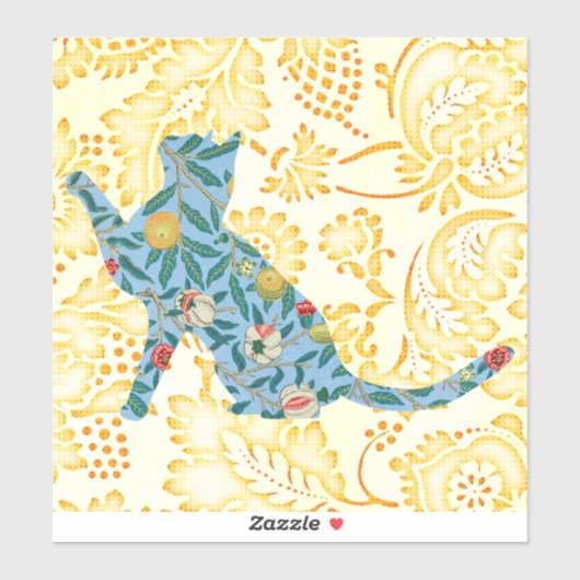 Sticker vintage Style Fun Chat Grand (Feuille)