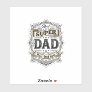 Sticker Vintage Super Papa Badge Conception de T-Shirt_1