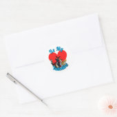 Sticker vintage Valentine Classic Round (Enveloppe)