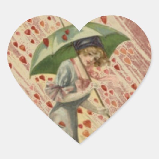 Sticker vintage Valentine Victorian Lady (Devant)