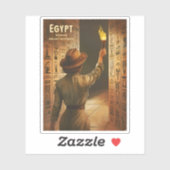 Sticker Vintage voyage antique Egypte Tourisme rétro Graph (Feuille)