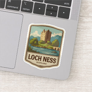 Sticker Vintage voyage Loch Ness Scotland