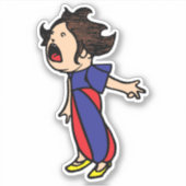 Sticker Vintage Yelling Kid (Devant)