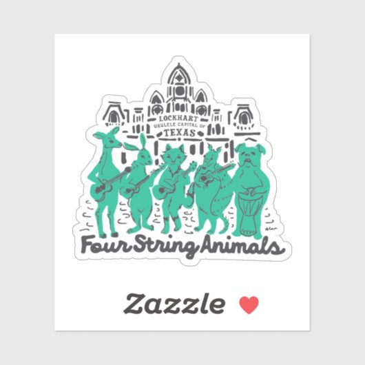 Sticker Vinyl Animaux à quatre cordes (Feuille)