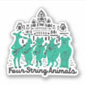 Sticker Vinyl Animaux à quatre cordes (Devant)