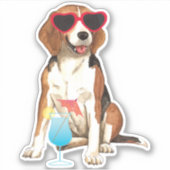Sticker Vinyl Beagle (Devant)