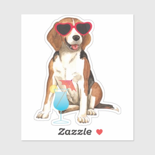 Sticker Vinyl Beagle (Feuille)