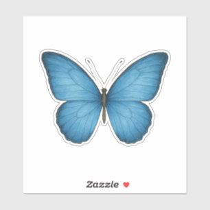 Sticker Vinyl Bleu Papillon - Élégant Inspiré de la Nature