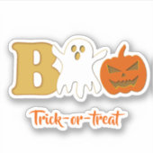 Sticker Vinyl Boo Halloween Funny (Devant)