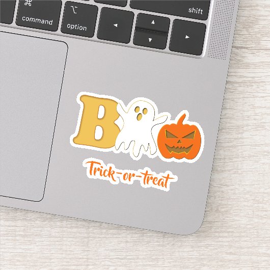Sticker Vinyl Boo Halloween Funny (Détail)