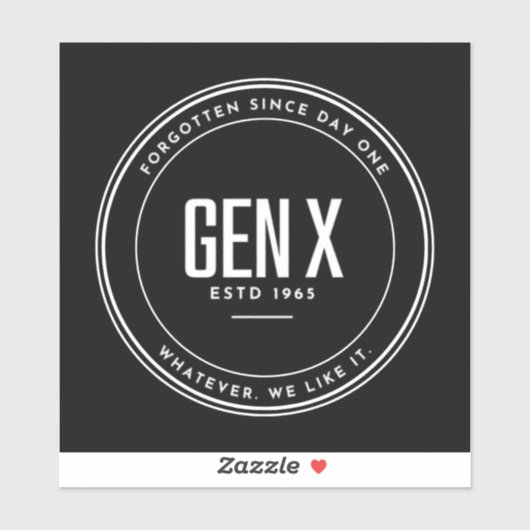 Sticker Vinyl Coupé GEN X sur mesure (Feuille)