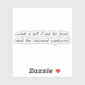 Sticker Vinyl Coupé Personnalisé Laissé (Feuille)