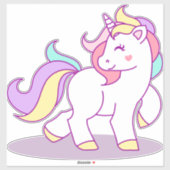 Sticker Vinyl Coupé Personnalisé Unicorne (Feuille)