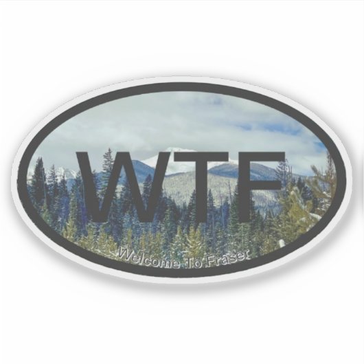Sticker Vinyl Coupé Sur Mesure WTF (Devant)