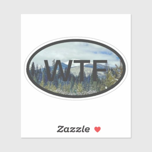 Sticker Vinyl Coupé Sur Mesure WTF (Feuille)