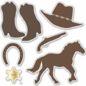 Sticker Vinyl cowboy 8 pouces (Devant)