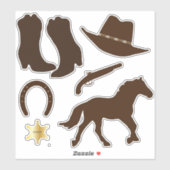 Sticker Vinyl cowboy 8 pouces (Feuille)