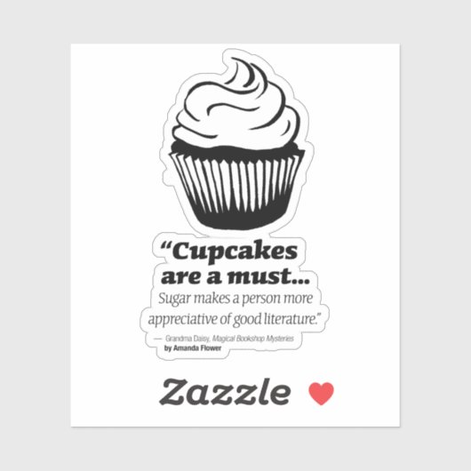 Sticker Vinyl Cupcake Grandma (Feuille)