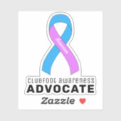 Sticker Vinyl de Clubfoot Awareness Advocate (Feuille)