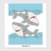 Sticker Vinyl de la rue du requin (Feuille)
