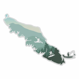 Sticker Vinyl Design de la côte Ouest de l'île de 