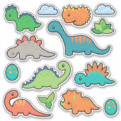 Sticker Vinyl Dinosaur (Devant)