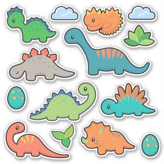 Sticker Vinyl Dinosaur (Devant)