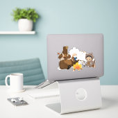 Sticker Vinyl Feu de Salesforce (Ordinateur portable sur le bureau)