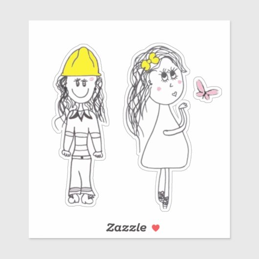 STICKER VINYL-FIFO MUM+FILLE (Feuille)
