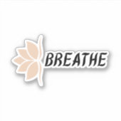 Sticker Vinyl Fleur Rose Breathe (Devant)