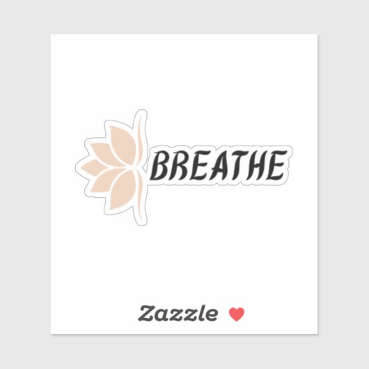 Sticker Vinyl Fleur Rose Breathe (Feuille)