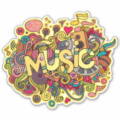 Sticker Vinyl - Graffiti artistique coloré (Devant)