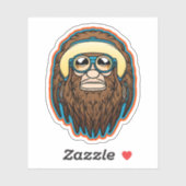 Sticker Vinyl Hippie Sasquatch (Feuille)