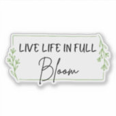 Sticker Vinyl Inspirationnel Floral Vert (Devant)