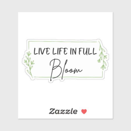 Sticker Vinyl Inspirationnel Floral Vert (Feuille)