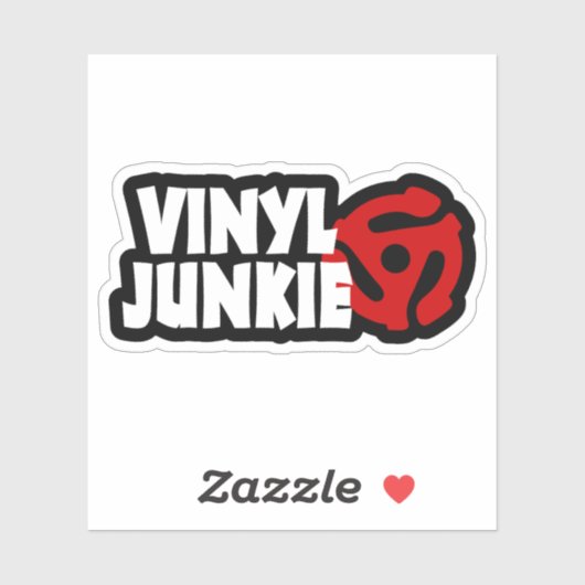 Sticker Vinyl Junkie (Feuille)