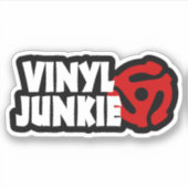 Sticker Vinyl Junkie (Devant)