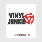Sticker Vinyl Junkie (Feuille)