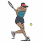 Sticker Vinyl Lecteur Femme Tennis (Devant)