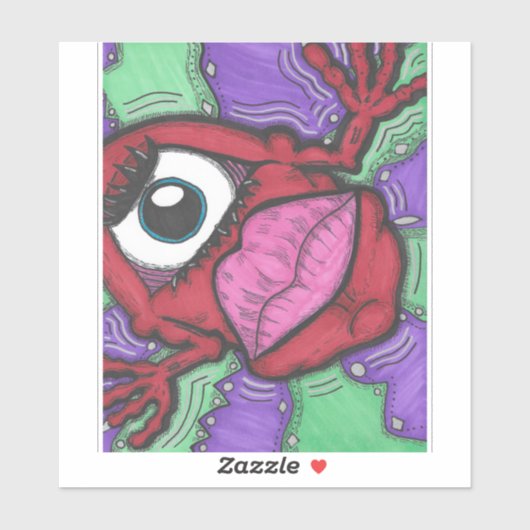 Sticker Vinyl Lèvres Monster (Feuille)