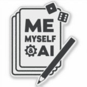 Sticker Vinyl Me, Myself & AI (Devant)