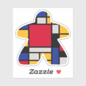 Sticker Vinyl Meeple Art Moderne (Feuille)