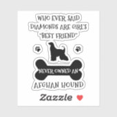 Sticker Vinyl, meilleur ami de chien de chien de chien afg (Feuille)