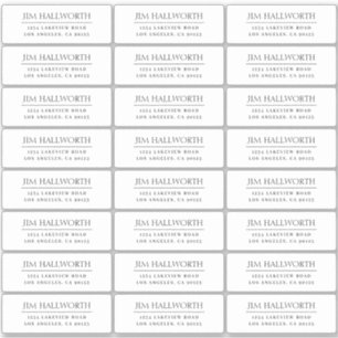 Sticker Vinyl Modern Black & White Adresse de retour