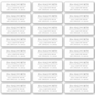 Sticker Vinyl Modern Black & White Adresse de retour